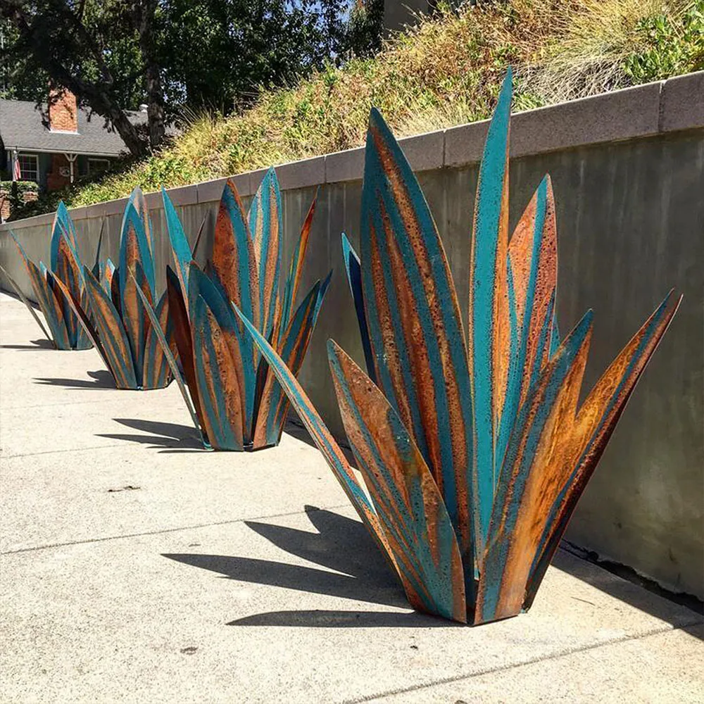 

DIY Metal Art Tequila Rustic Sculpture Garden Sculpture Home Decoration 9Leaves Outdoor Garden Aesthetic Signs Decor Accessories