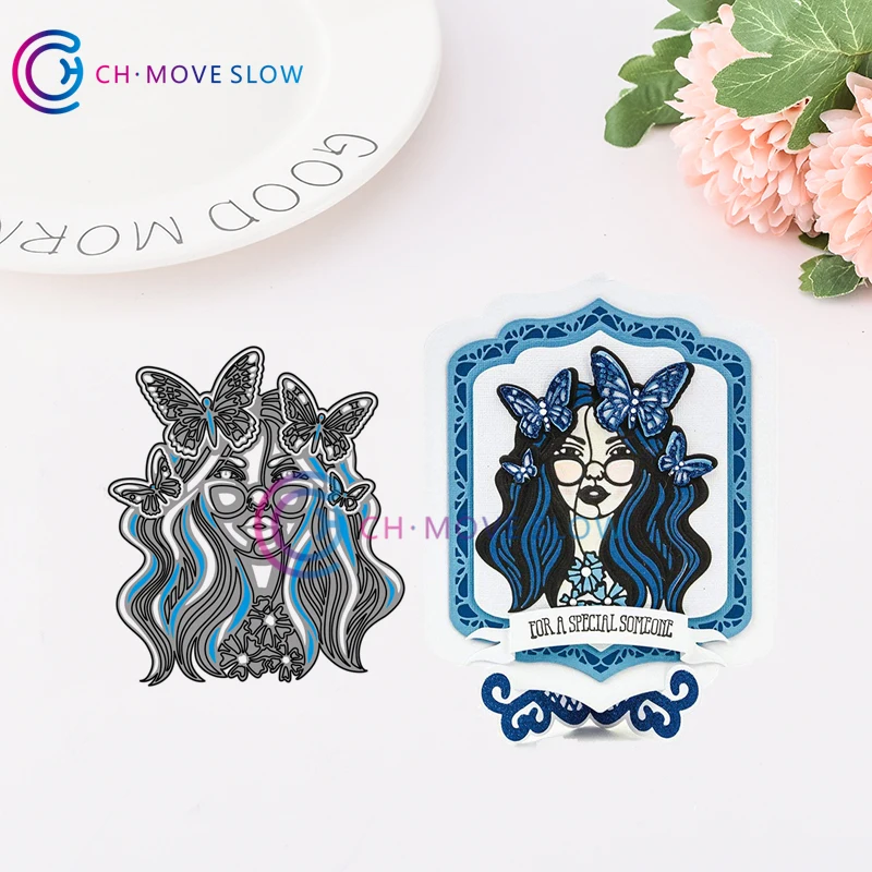 CH Boho красивые женские металлические резные штампы Mariposa бабочка трафарет с