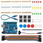 Стартовый Комплект Uno R3, миниатюрная макетная плата, светодиодная перемычка, кнопка провода, датчик двигателя, релейный модуль для arduino, совместим с UNO R3