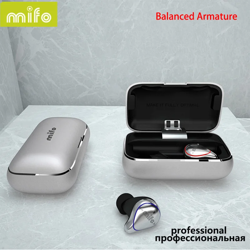 Shipping from Russia Mifo O5 TWS Mini Bluetooth 5.0 Wireless In-Ear Earbuds Waterproof Earhones 3D Stereo Sound наушники - Цвет: Silver professional