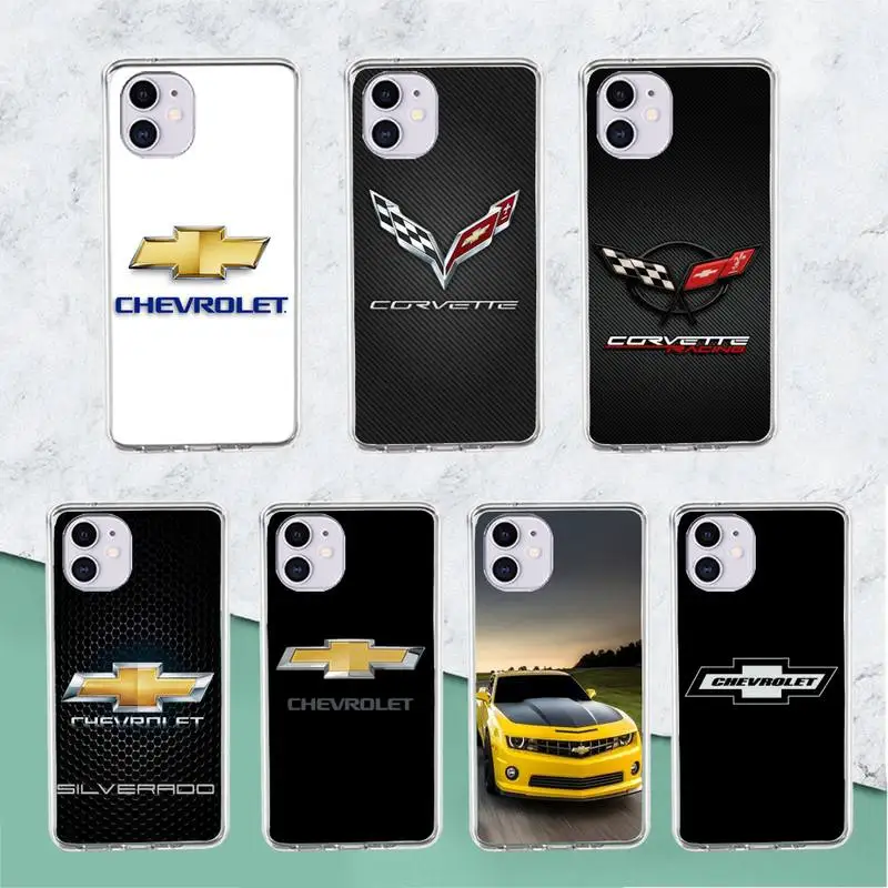 

Luxure Car Chevrolets Phone Case Transparent For Iphone 11 12 Pro Max Xr X Mini 7 8 PLUS Coque Cover