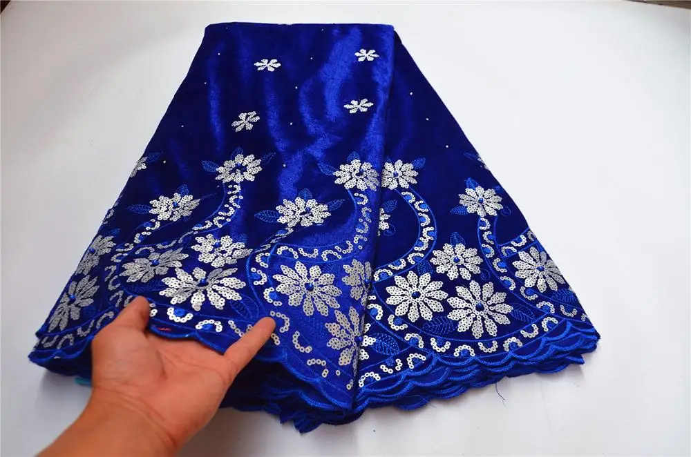 

MIQIER 2020High Quality African nigerian Lace Fabric velvet lace fabric fabric with sequins Embroidered Cord Lace Fabric Guipure
