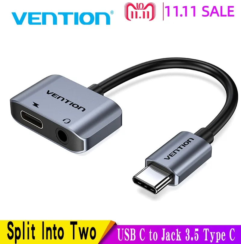

Vention USB C to Jack 3.5 Type C Cable Adapter USB Type C 3.5mm AUX Earphone Converter for Huawei P30 Mate 30 Pro Xiaomi Mi 8 9