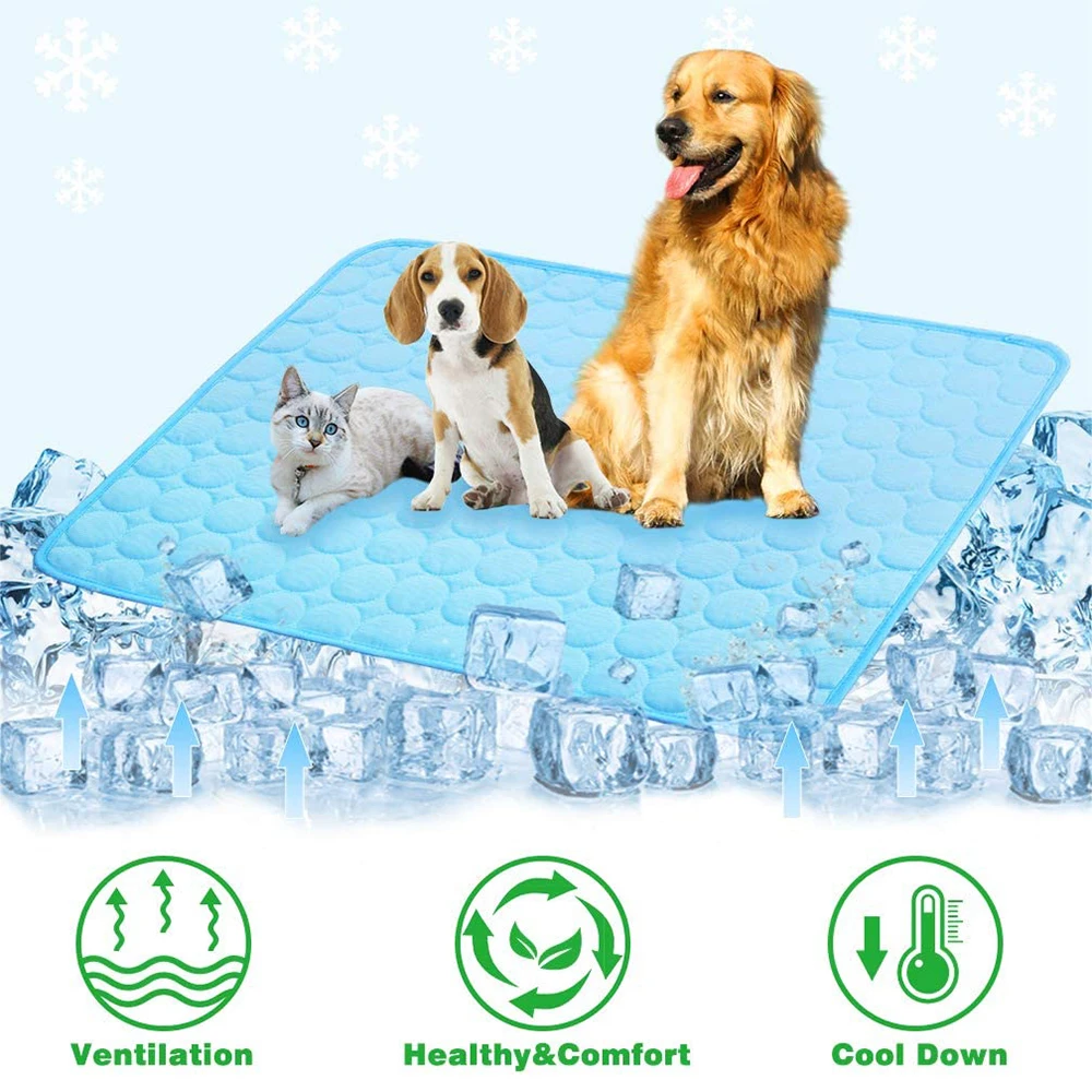 Washable Summer Cooling Pad Ice Silk Breathable Dog and Cat Supplies Sleeping Pad Pet Self-cooling Pad Dog Supplies  Cat Stuff