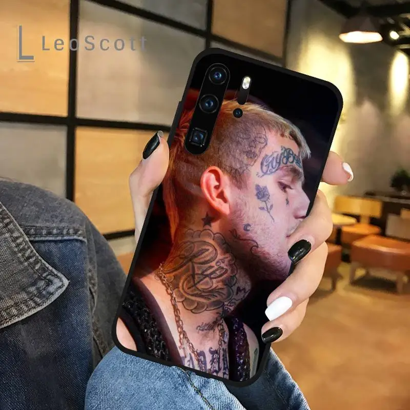 

FASHION Lil Peep tattoo bird word pink Phone Case For Huawei honor Mate P 9 10 20 30 40 Pro 10i 7 8 a x Lite nova 5t