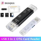 OTG-кардридер BGGQGG 3-в-1 с MicroUSB и USB, высокоскоростной Универсальный OTG TFUSB для Android, компьютерные удлинители