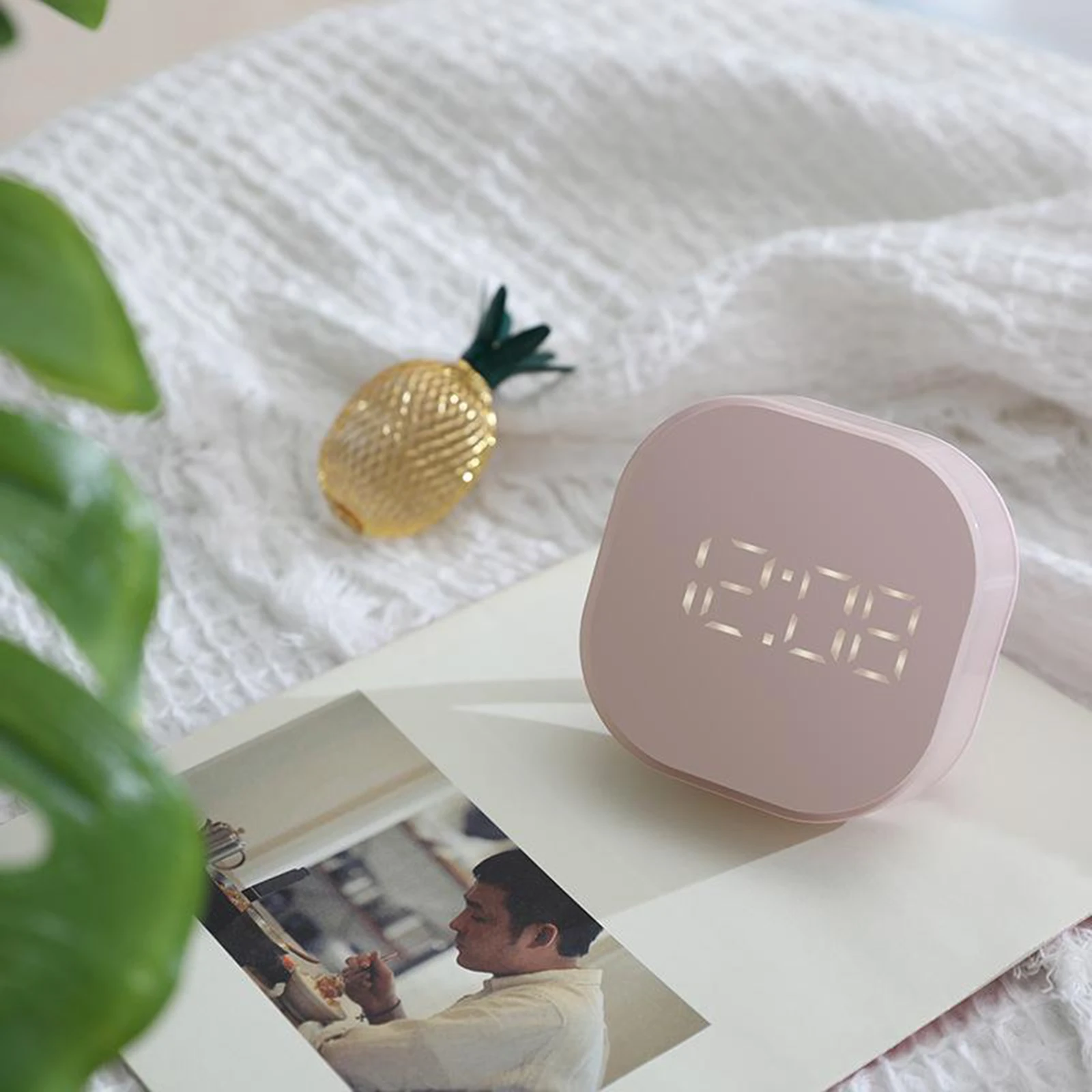 Mini Cube Bedside Digital Loud Alarm Clock Magnetic 12/24H Home Office Timer | Дом и сад