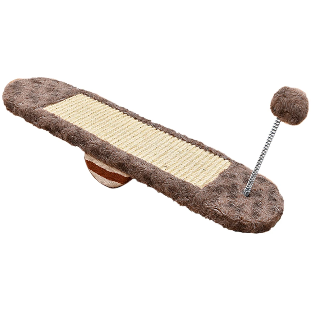 Spring Ball Cat Scratch Board Seesaw Protective Post Toy Sisal Hemp Pet Supplies Corner Durable Pad Multifunction Wear Resistant | Дом и сад