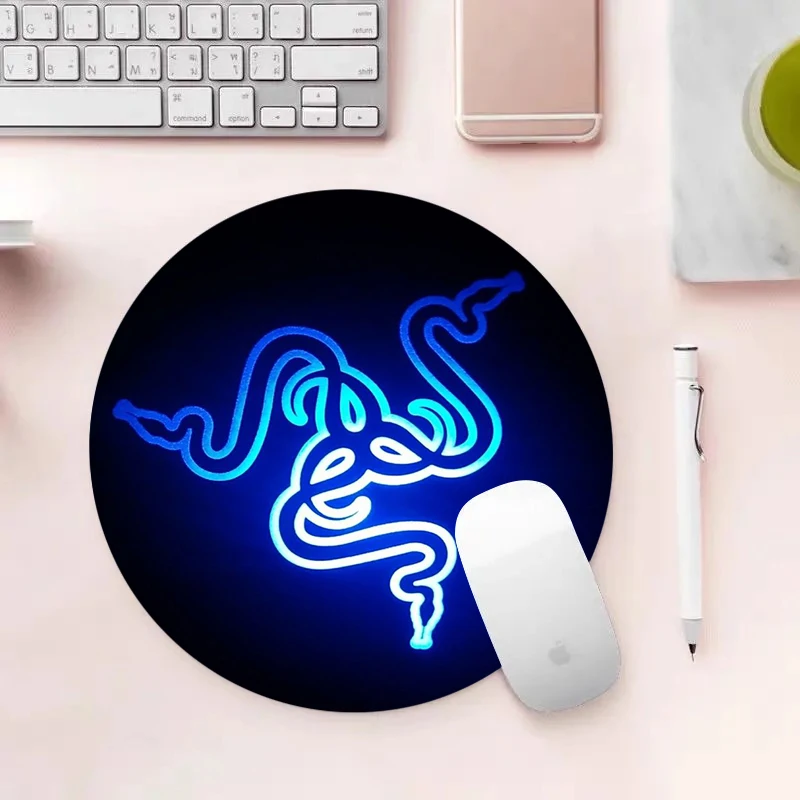 

Luxury Office Desk Mat Round Gaming Mousepad Keyboards Mat Cartoon Gamer Mouse Pad Muismat black and white Razer small mousepad