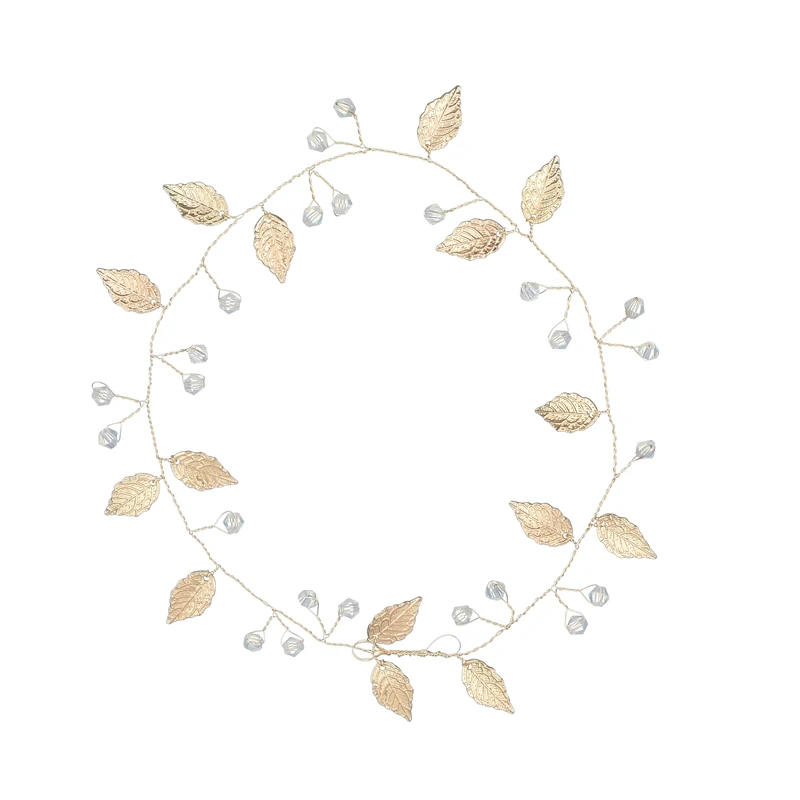 Украшения для волос ручной работы с кристаллами и бусинами из опала лента