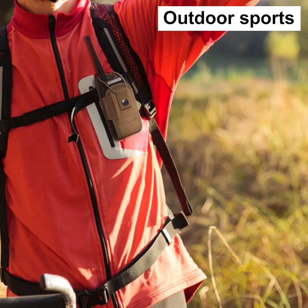 

Tactical Molle Radio Walkie Talkie Pouch Waist Bag Holder Pocket Interphone Holster Carry Bag for Outdoor Sports Camping Hunting