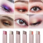 Двухцветные градиентные улучшенные поворотные тени для век, матовые мерцающие блестящие водостойкие Фотообои