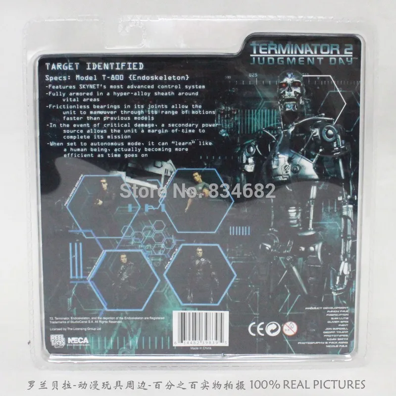 J.G Chen Free Shipping NECA The Terminator 2 Judgment Day T-800 Endoskeleton PVC Action Figure Robot Toys 7&quot 18CM | Игрушки и хобби