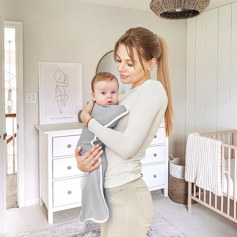 

Newborn baby sleeping bag pure cotton comfortable and warm wrapped zipper sleeping bag stroller baby blanket