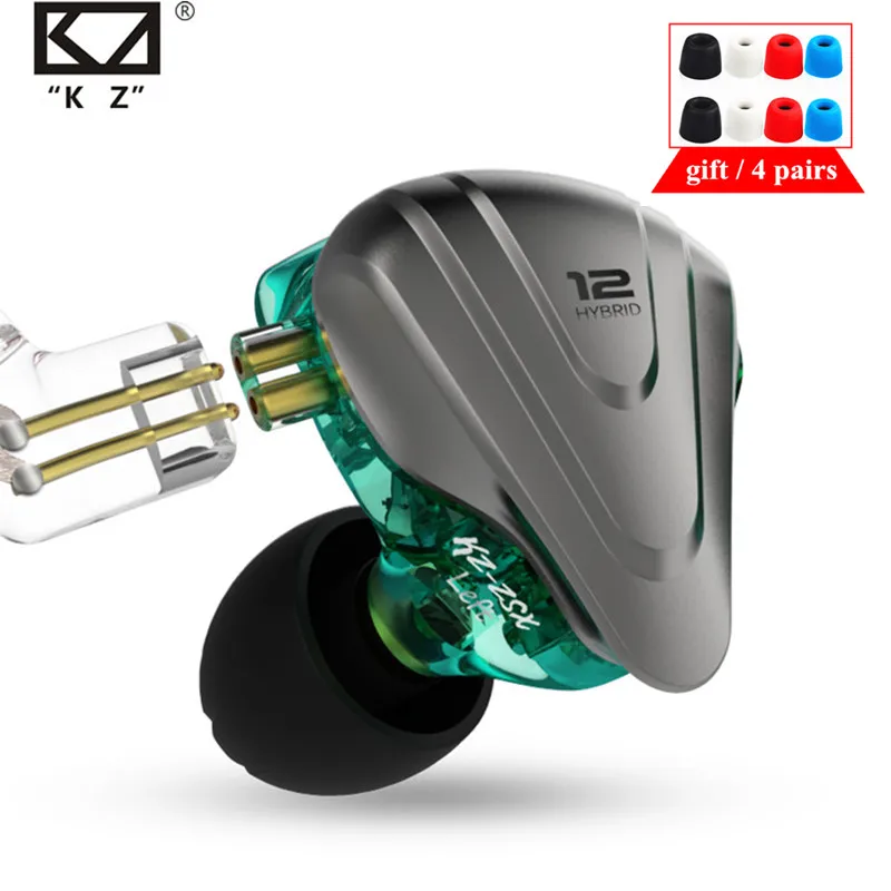Наушники-вкладыши KZ ZSX 5BA 1DD металлические Hi-Fi наушники для музыки и спорта ZAX ASX ASF