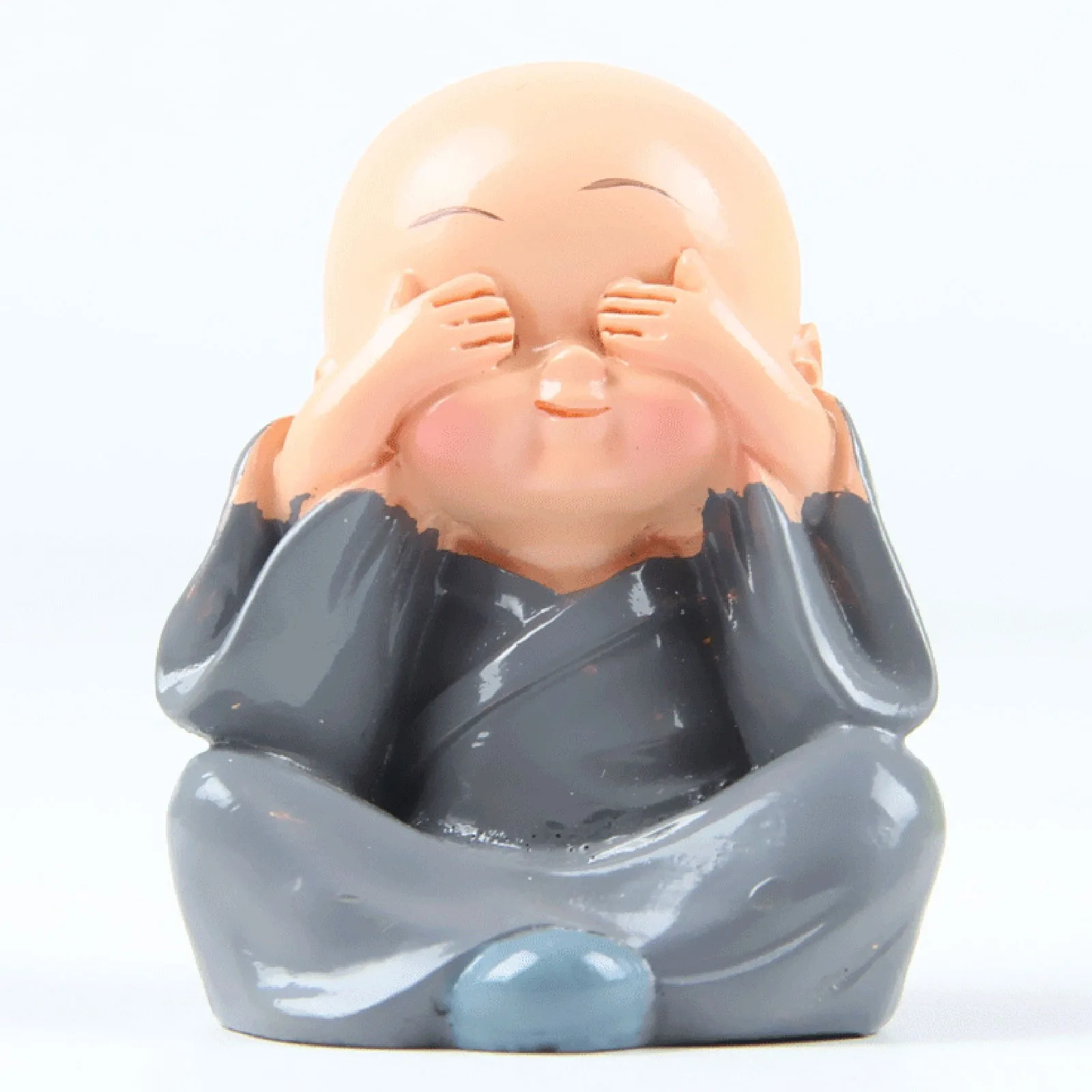 

4Pcs/lot Resin Crafts Gift Lovely Little Monk Sculptures Cute Monks Buddha Statues Creative Buddha Dolls Table Car Decoration