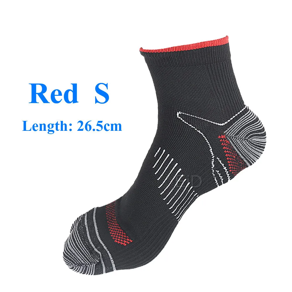 Red S 26.5cm Венозные спортивные носочки для ног Компрессионные носки для подошвенного фасцита каблуки Шпоры арки боли удобные носки для лодыжки Insoes вставки - Цвет: Red S 26.5cm