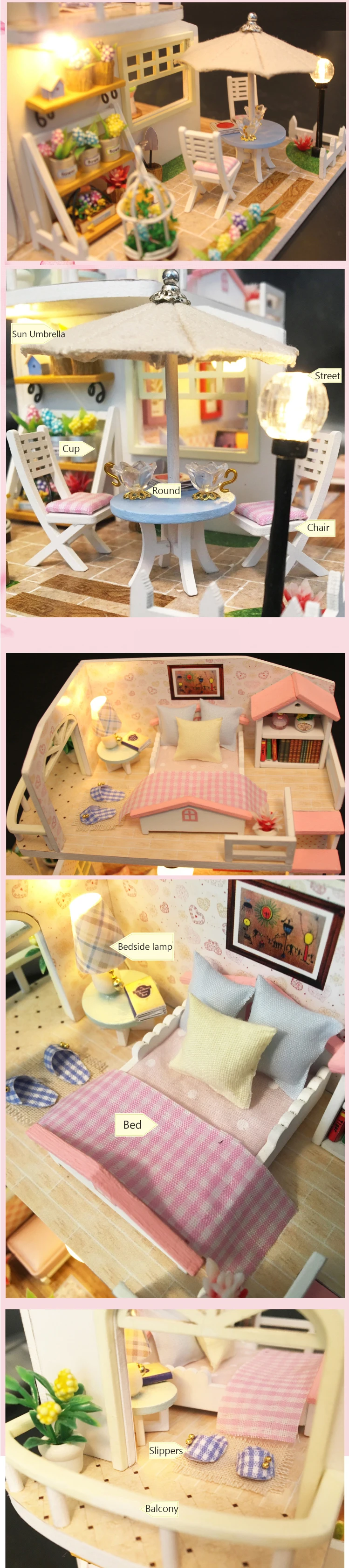DIY деревянный дом Miniaturas с мебели DIY миниатюрный дом Каса Кукольный дом игрушки для детей подарки на день рождения коробка театр M33