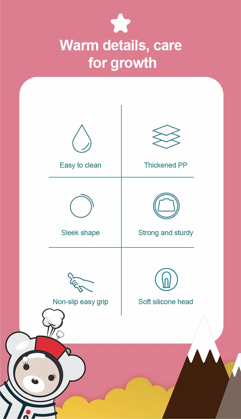 Baby Boy Girl Utensils Complementary Food Silicone Soft Infant Feeding Spoon Suction Cup Tableware Eating Training Spoon