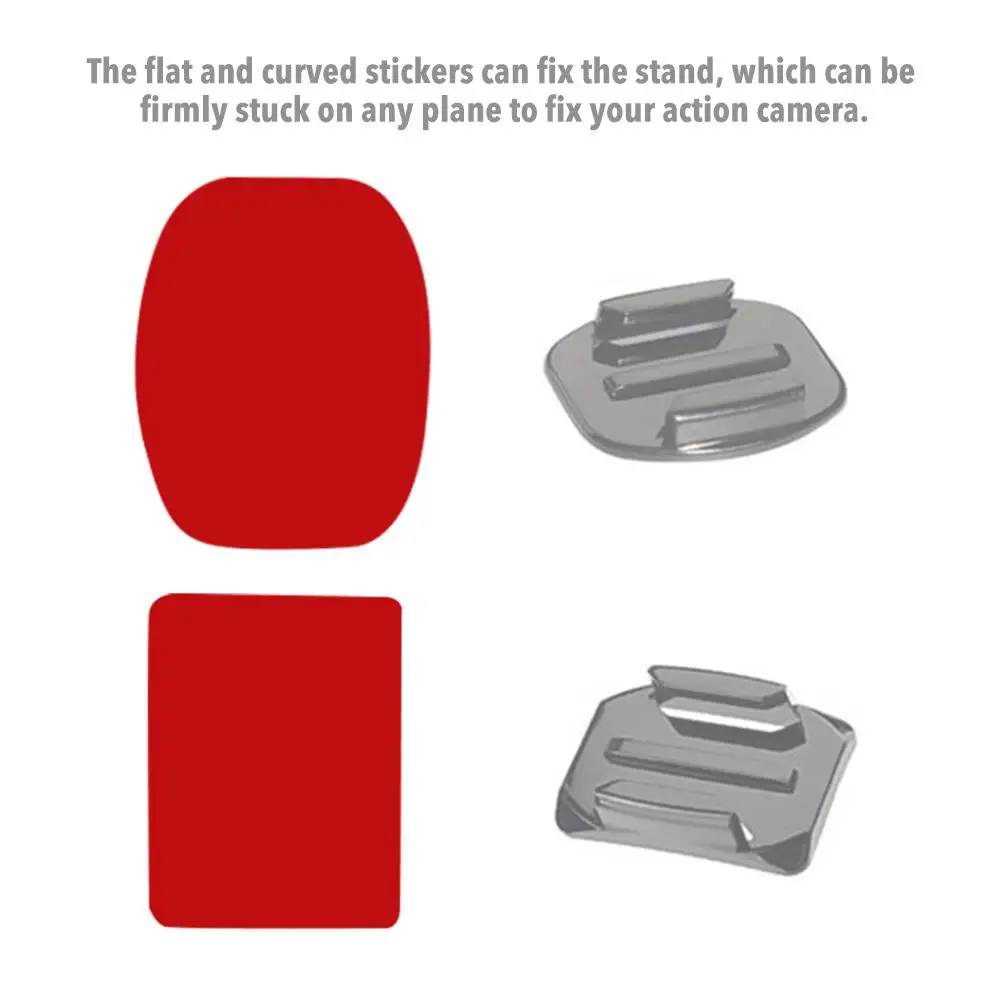 Клейкие накладки стикер плоский изогнутый базовый набор аксессуаров для GoPro Hero