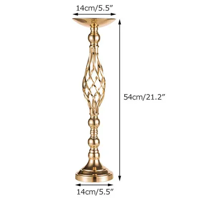 54cm Gold ERMAKOVA металлическая Цветочная композиция стойка для вазы подсвечник кронштейн канделябр главное украшение Свадебная вечеринка ужин отель украшения - Цвет: 54cm Gold