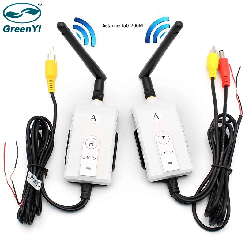 2 4 ГГц беспроводной 200 м Диапазон AV кабель камера для грузовика видео шина