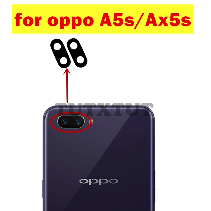 2 шт./лот для задней камеры Oppo A5S/ Ax5s стеклянный объектив основной с клеем запасные