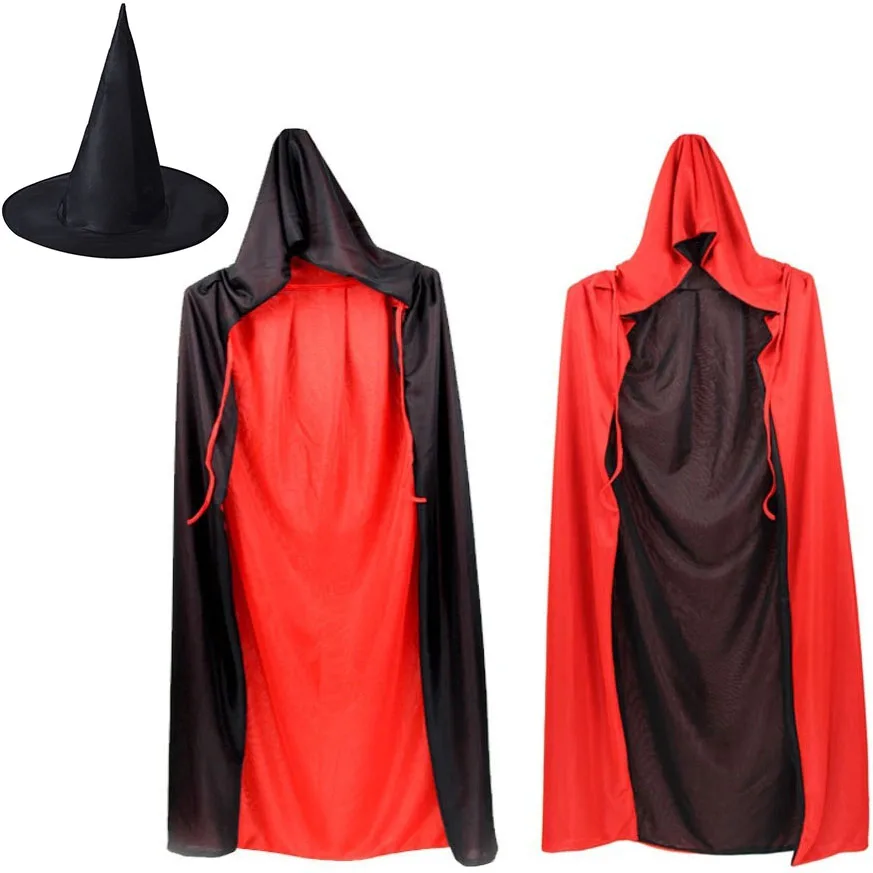 Накидка на Хэллоуин для детей и взрослых воротник-стойка накидки костюм макияжа