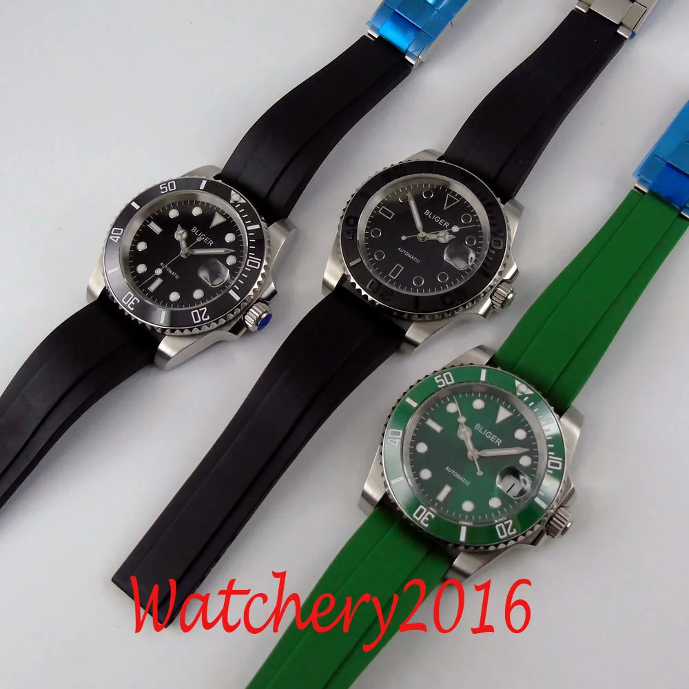 

Светящиеся мужские часы Miyota 8215 с зеленым циферблатом и сапфировым стеклом, 40 мм, автоматический механизм