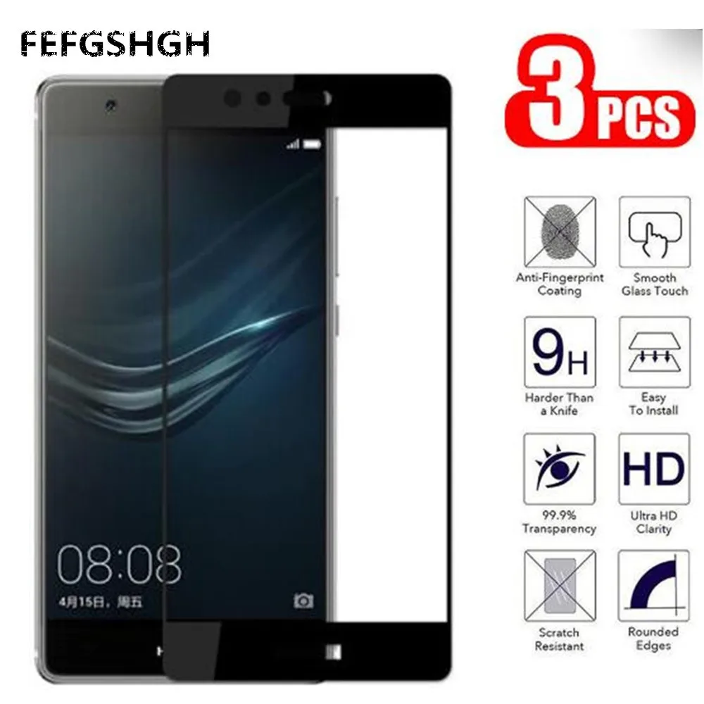 Закаленное стекло для Huawei P9 полноэкранная защитная пленка 9H Взрывозащищенная