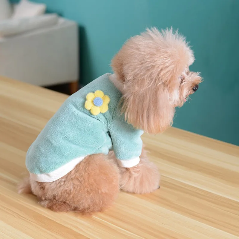 Winter Dog Clothes Soft Fleece Jumpsuit Pajamas for Small Puppy Coat Pet Outfits Clothing | Дом и сад
