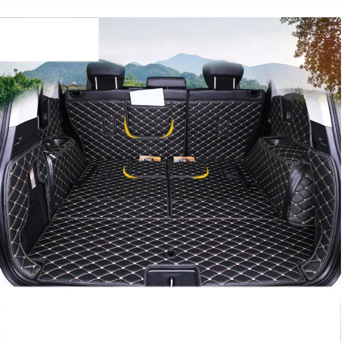 

2017 for trumpchi gs8 wearable fiber leather car trunk mat cargo liner 2017 2018 2019 2020 luggage boot carpet rug