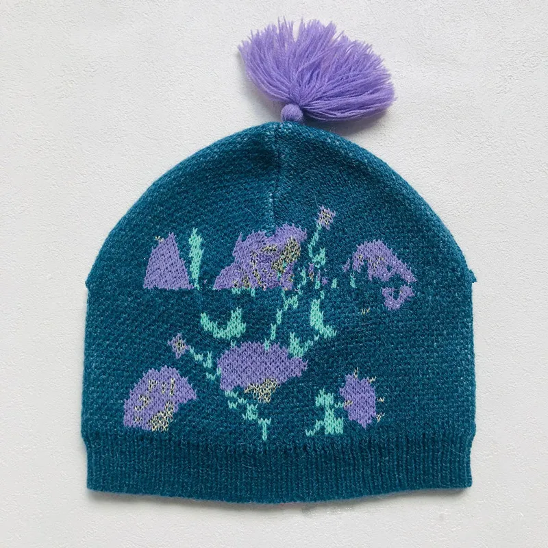 IN STOCK Autumn and Winter New Ethnic Style Series Wool Blend Super Soft Children's Knitted Ear Cap