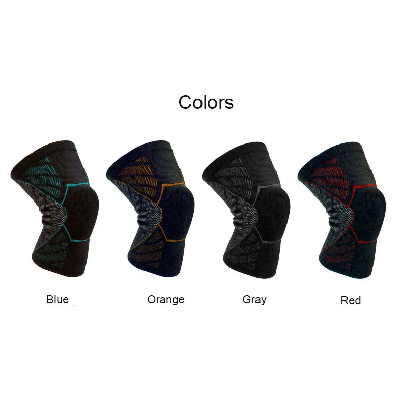 

1PCS Basketball Running Knee Support Protect Sports Braces Kneepad Elastic Nylon Silicon Padded Compression Warm Knee Pad Sleeve