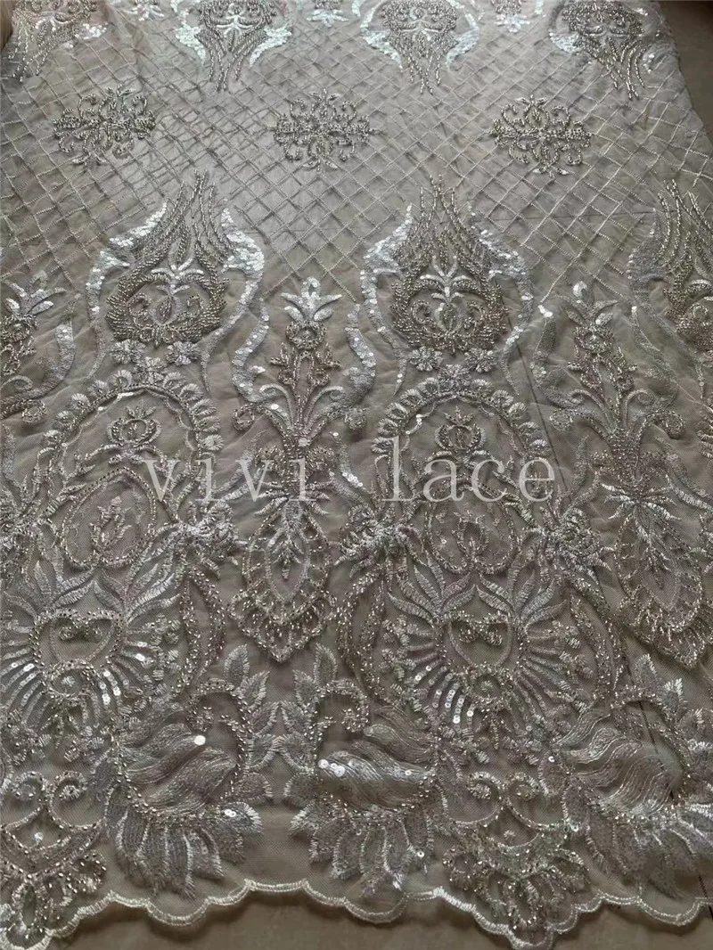 

5Yards LY01# London Classic Socialite Quality Sequin Embroidery Tulle Lace For Wedding/Evening Dress/Party Occasion