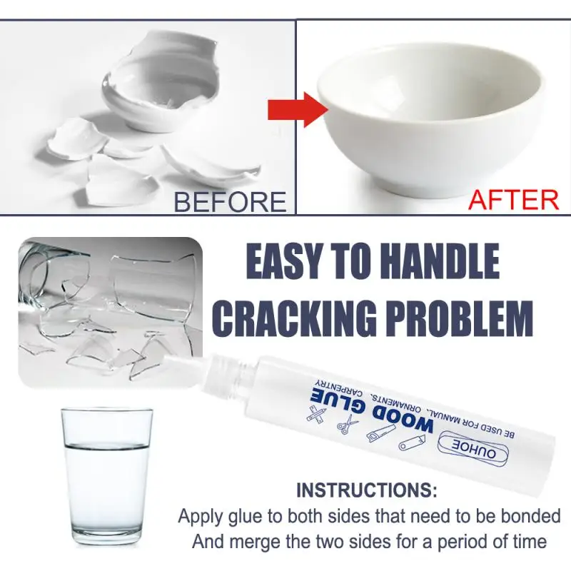 Водонепроницаемый деревянный клей 1 шт. натуральный прочный для деревянных