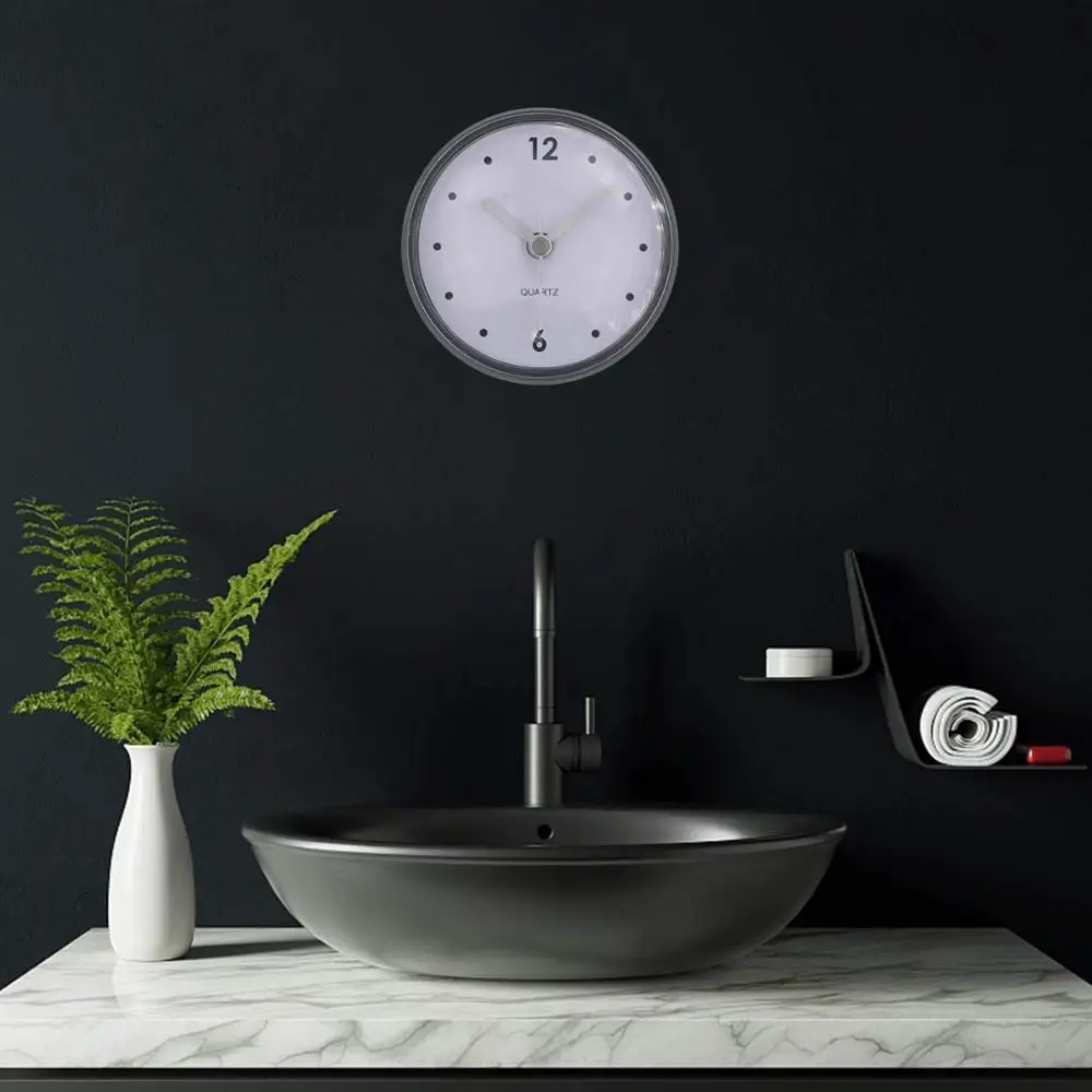 Часы для ванной водонепроницаемые IP24 настенные часы с присоской комнаты