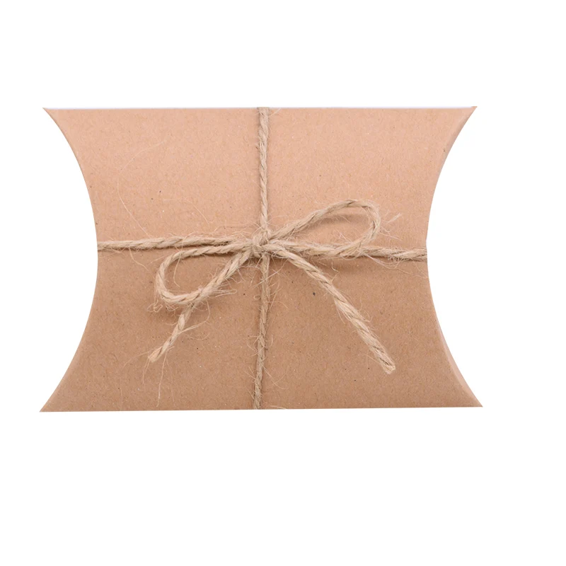 Kraft paper 50 шт., новинка, бумажная подушка, Подарочная коробка, коробки для конфет, аксессуары для поставки, свадебные украшения, подарочные коробки - Цвет: Kraft paper