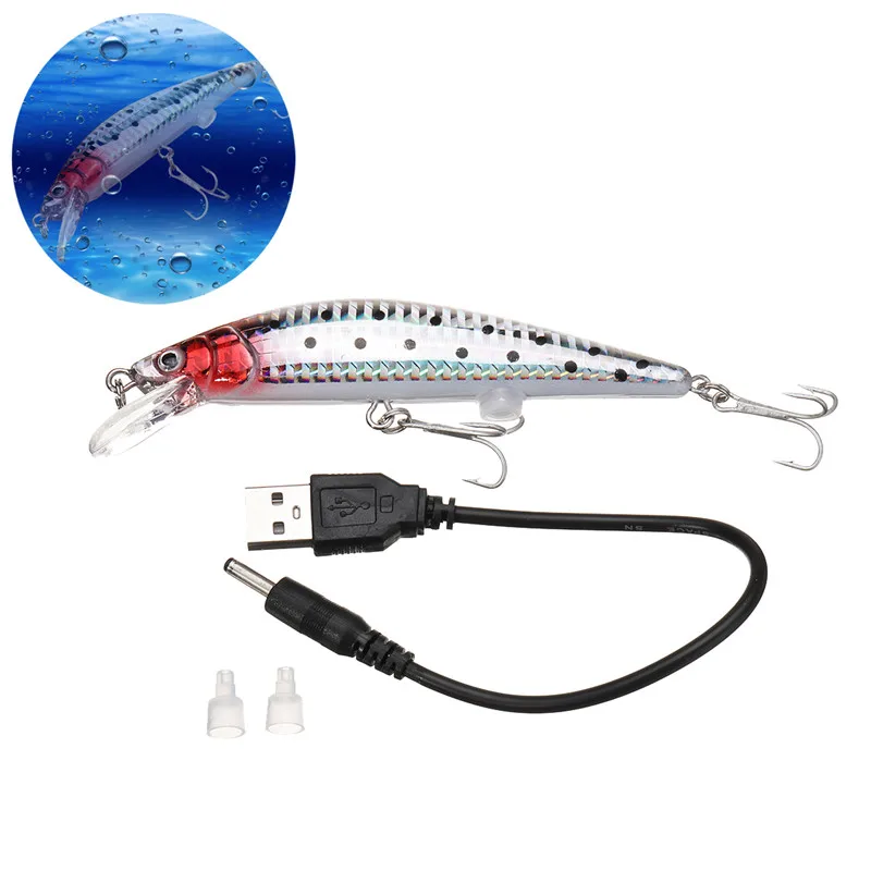 

Bobing 1 шт. 12,5 см 40g USB рыболовные приманки Перезаряжаемые Swimbait подергивание светодиодный похожая на настоящую, твердая приманка морской риэр р...