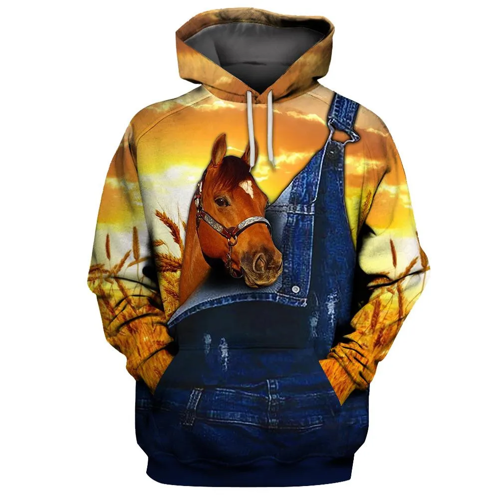 

CLOOCL Graphic Overalls Men Hoodies Animals Horse Men Clothing Pets 3D Print Sweatshirts Casual Tops Women Harajuku Streetwear
