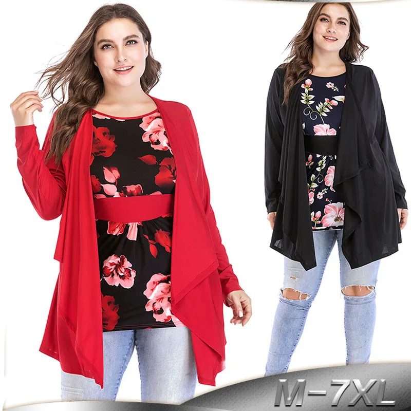 6XL поддельные две части блузка Турция ислам Арабская мусульманская с длинным