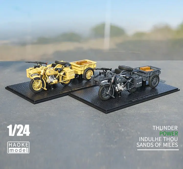 Классическая игрушечная модель 1:24 BM W R75 мировая война II немецкий Yangtze 750 колесная