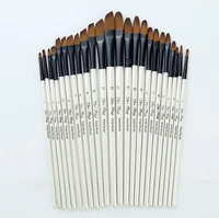 gouache paint brushes different shape round pointed tip nylon hair painting brush set art supplies