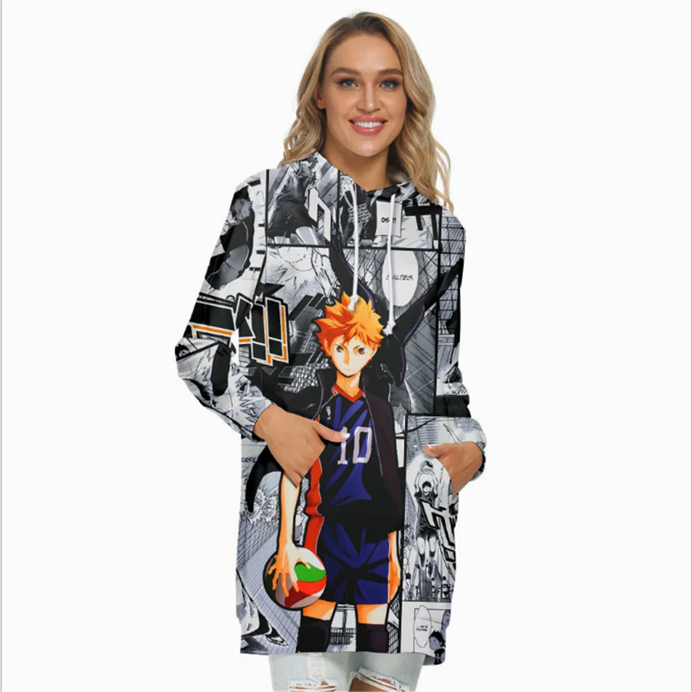 

Volleyball junior autumn winter female long style 3D print hoodie fashion dress can be female hoodie Sweatshirt sweater pullover