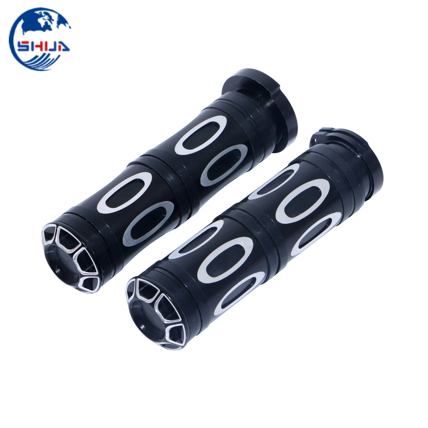 Мотоциклетные черные алюминиевые ручки с ЧПУ 1 дюйм 25 мм для Harley Touring Softail Dyna 1996 - 2018