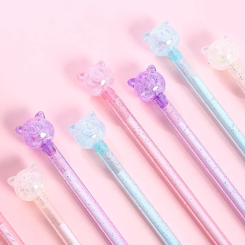 Милая свинья прозрачная ручка для студентов рекламный подарок канцелярские