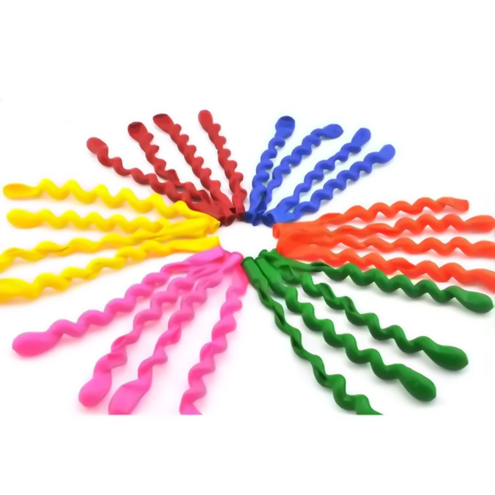 100 шт./лот модные гигантские резиновые гелиевые спиральные латексные длинные