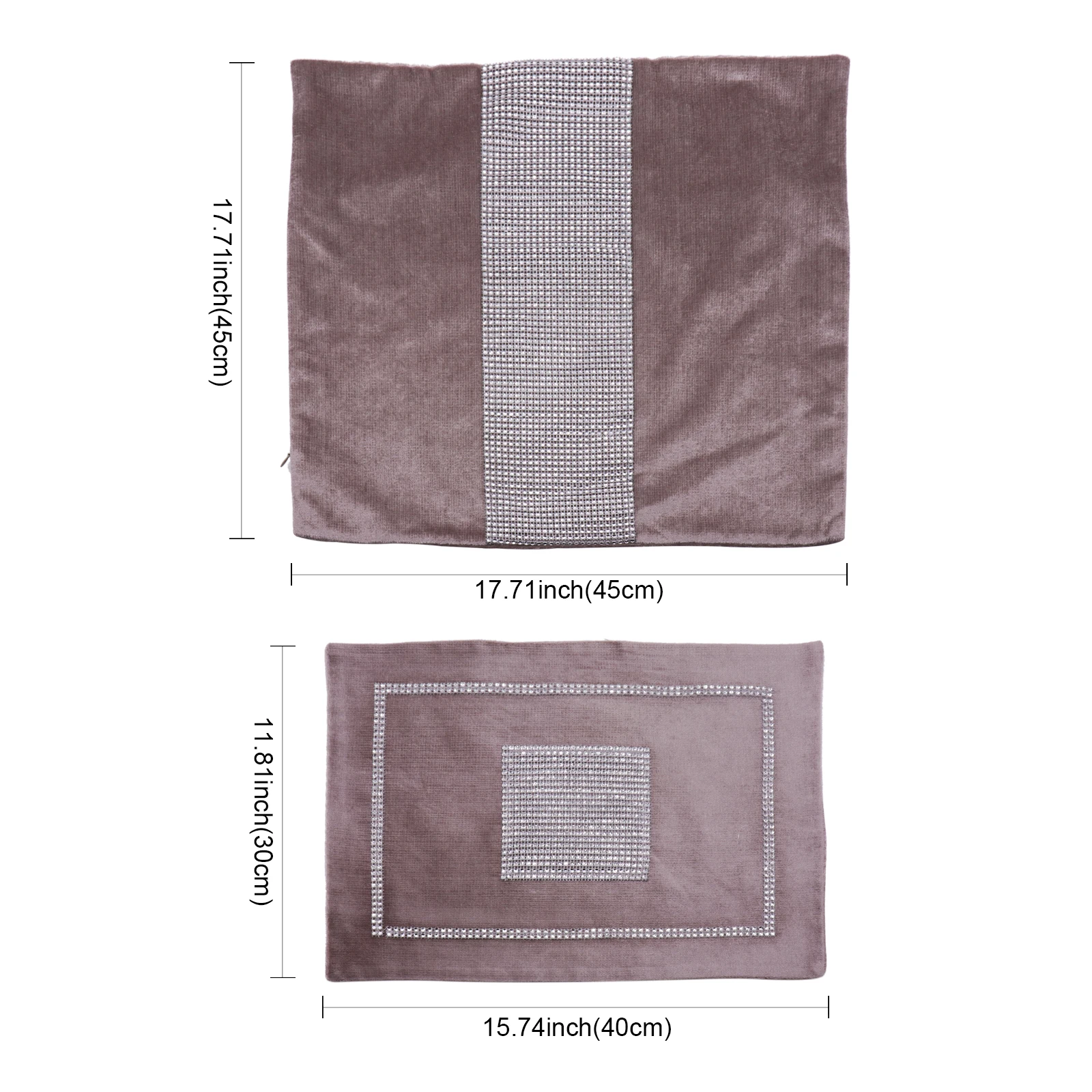 

Decorative Pillow Case Flannel Diamond Patckwork Modern Simple Throw Cover Pillowcase Party Hotel Home Textile 45cm*45cm