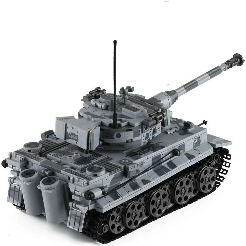 

Military Series Armored Force Tiger Tank weapon accessories Mini combat motorcycle DIY Model Building Blocks Bricks Toys Gifts