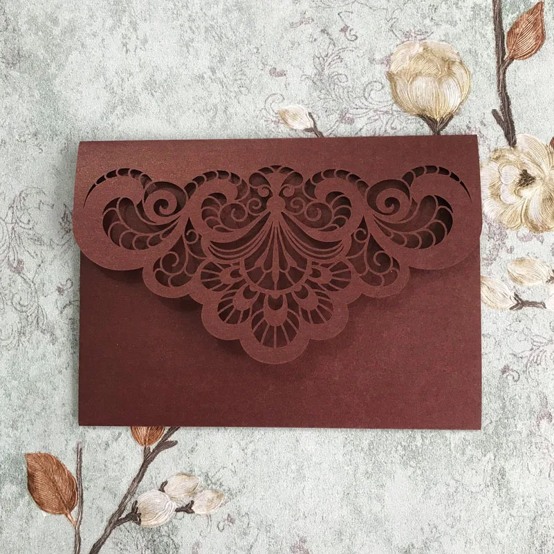 

100Pcs High Quality Marriage Models Wedding Invitation Card Gold Blue Silver Glitter Paper Laser Cut Wedding Invitation Card